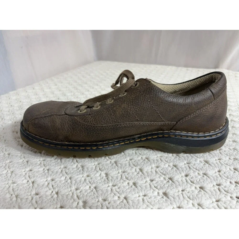 Dr. Martens John AW004 Men's Brown Leather 5-Eyelet Lace Ups Casual Shoes US 13